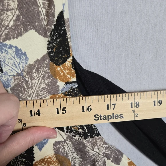 Effie's Heart Women's Fit & Flare Retro Dress Fall Leaf Print Pockets Size L - Picture 13 of 13